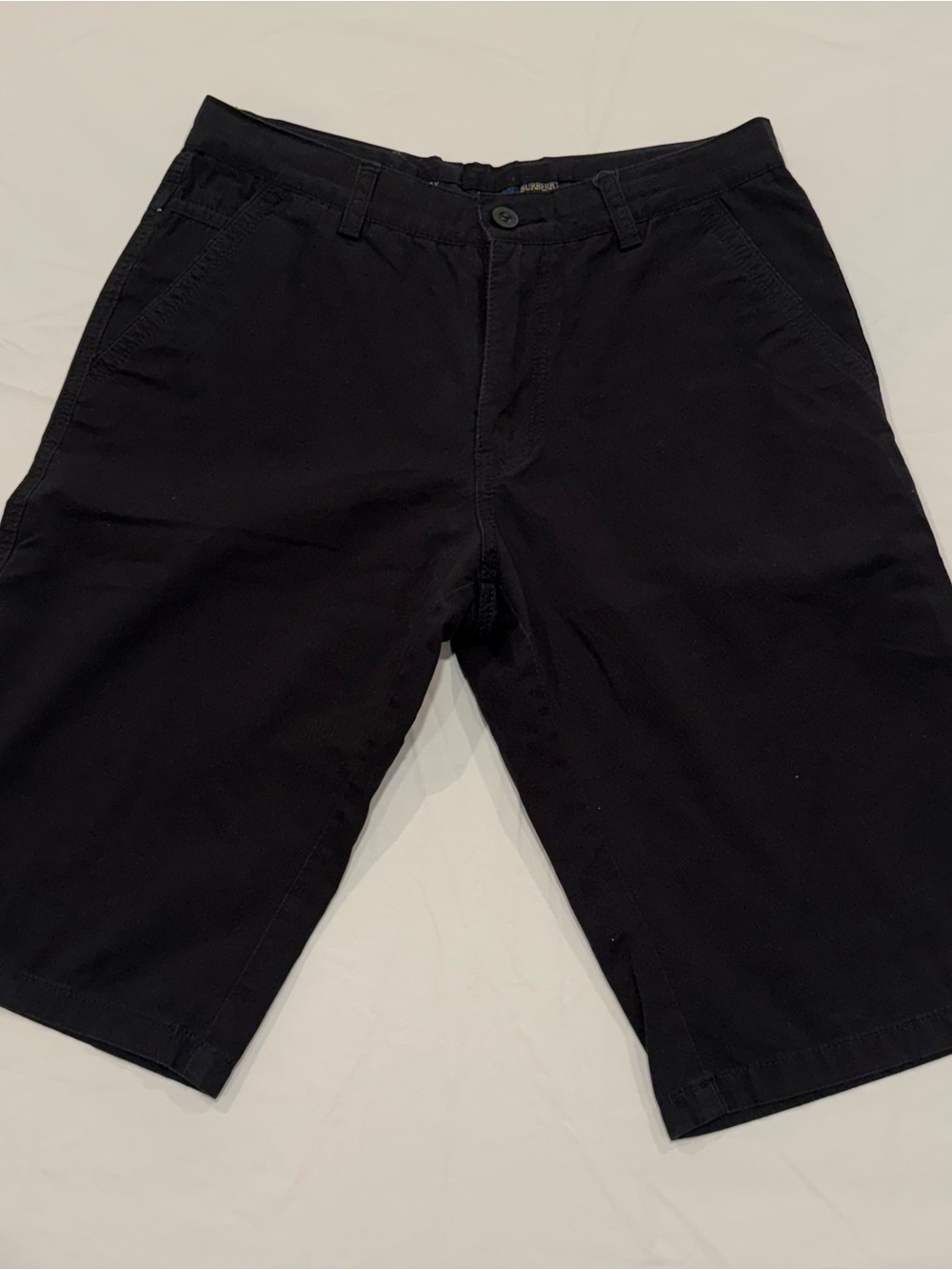 Burberry Brit Chino Shorts Mens 30 Black Cotton Paisley Golf Preppy Casual 12”